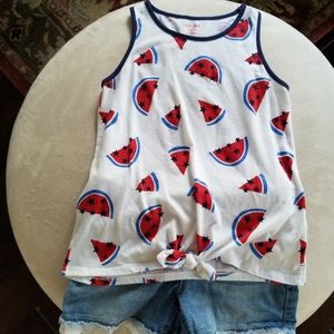 Girls Sz 10/12 Cat & Jack Short Outfit